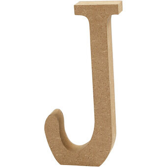 Letter J MDF 13cm, 1pc.