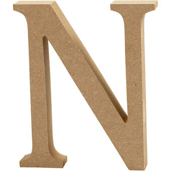 Letter N MDF 13cm, 1pc.