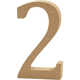 Number 2 MDF 13cm , 1pc.