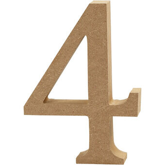 Number 4 MDF 13cm, 1pc.