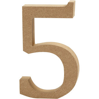 Number 5 MDF 13cm, 1pc.