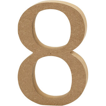 Number 8 MDF 13cm, 1pc.