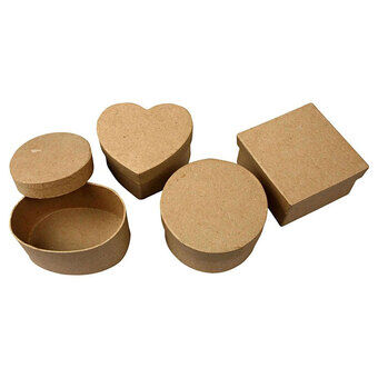 Paper mache storage boxes, 28 pcs.