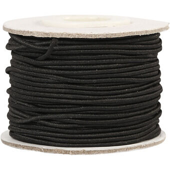 Elastic Thickness 1mm Black, 25m