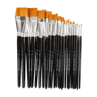 Flat brushes - 7 sizes, 30 pcs.