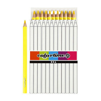 Triangular Jumbo colored pencils - Yellow, 12pcs.