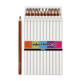 Triangular Jumbo colored pencils - Brown, 12pcs.