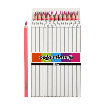 Triangular Jumbo colored pencils - Pink, 12pcs.