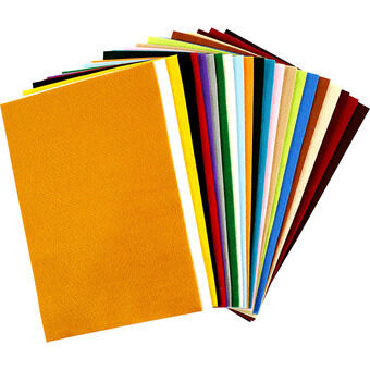 Craft Felt Assorted Colors, 24 Sheets