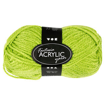 Acrylic yarn, Light green, 50gr, 80m