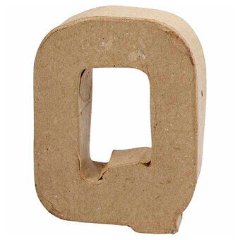 Letter Paper mache - Q, 10cm