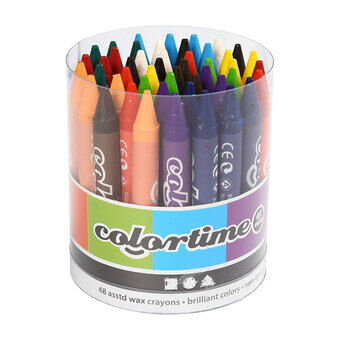 Set with 12 color crayons, 48 pcs.