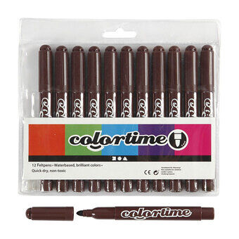 Dark brown Jumbo markers, 12pcs.