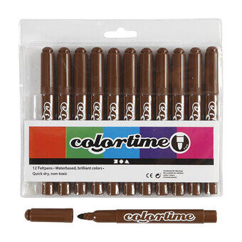 Brown Jumbo markers, 12pcs.