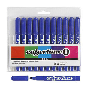 Blue Jumbo markers, 12pcs.