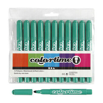 Bright green Jumbo markers, 12pcs.