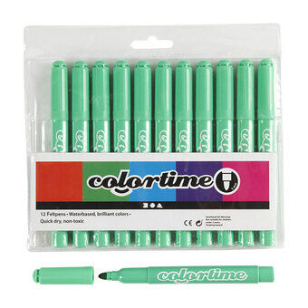 Light green Jumbo markers, 12pcs.