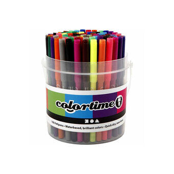 Bucket of 100 Markers, 18 Colors