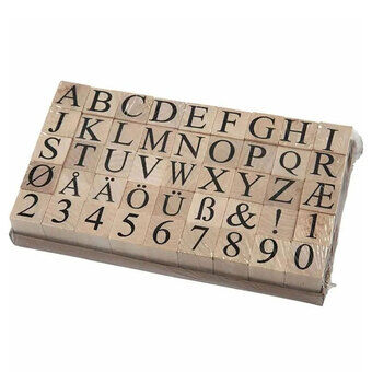 Wooden Stamp Set, 45pcs.