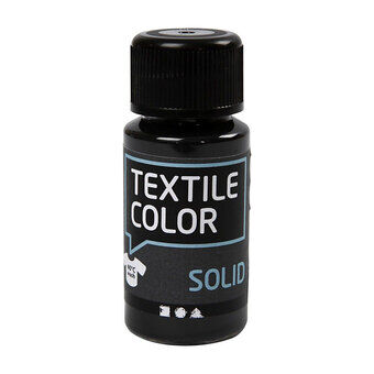 Opaque textile paint - Black, 50ml