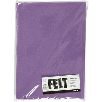 Hobby Felt Light Purple A4, 10 Sheets