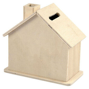 Wooden Money Box House