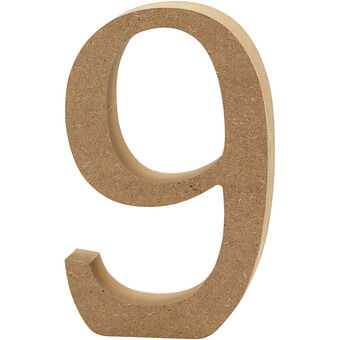 Number 9 MDF 8cm, 1pc.