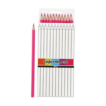 Triangular colored pencils - Pink, 12pcs.