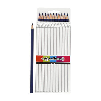 Triangular colored pencils - dark blue, 12pcs.