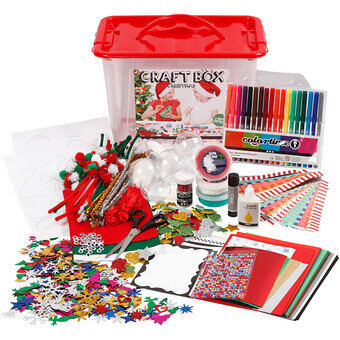 Hobby box Red with Creative Materials, 1pc.