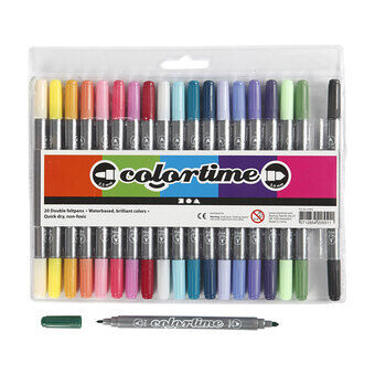 Double-sided pens - Extra colors, 20pcs.