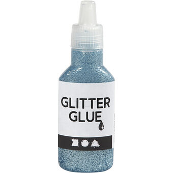 Glitter glue Light blue, 25ml