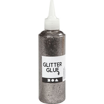 Glitter glue Silver, 118ml