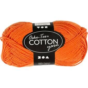 Cotton yarn, Orange, 50gr, 170m