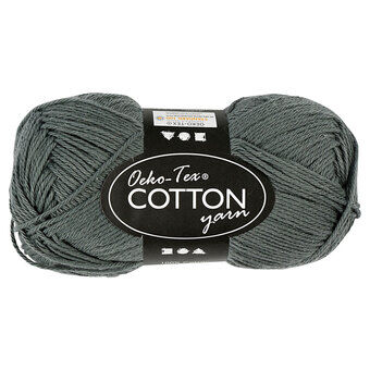 Cotton yarn, Grey, 50gr, 170m