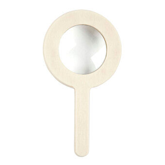 Wooden magnifying glass