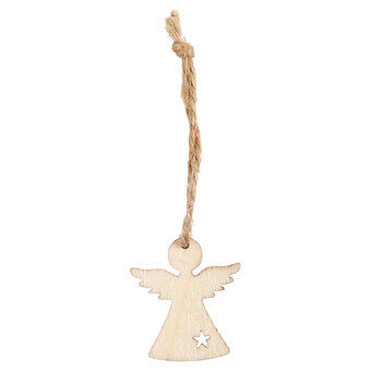 Christmas pendants Wood, 24pcs.