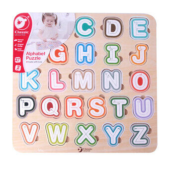 Classic World Wooden Puzzle Alphabet, 27st.