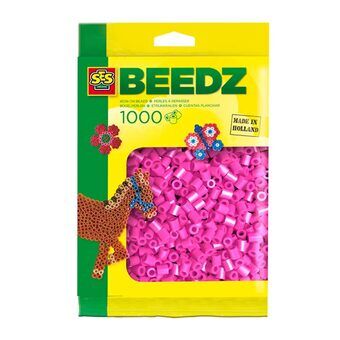 SES Ironing beads-Neon pink, 1000pcs.