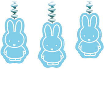 Hang decoration Miffy blue, 3pcs.