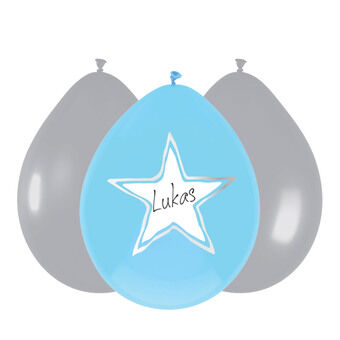 Baby boy balloons, 6pcs.