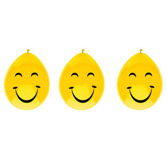 Smile face balloons, 6pcs.