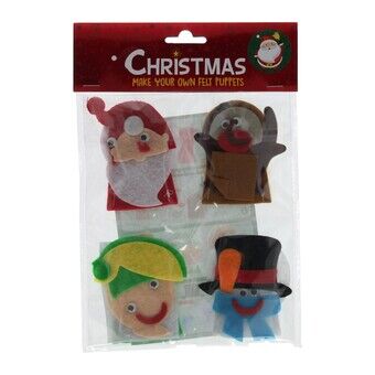 Make your own Felt Finger Puppets Christmas, 4pcs.