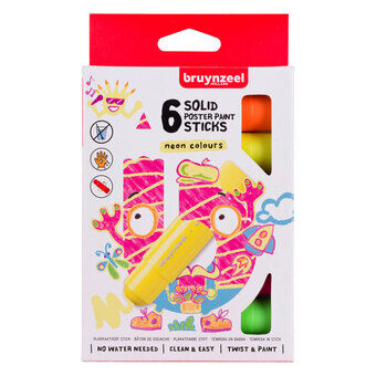 Bruynzeel Gouache Sticks Neon, 6st.