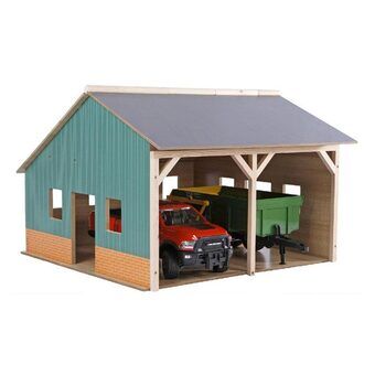 Kids Globe Shed For 2 Tractors, 1:16