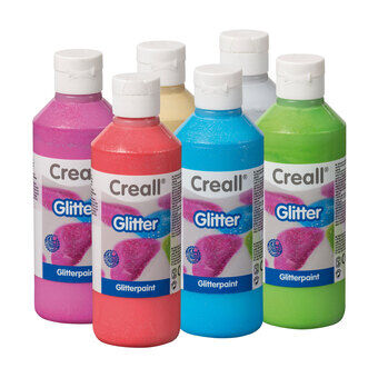 Creall Glitter paint, 6x250ml