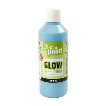 Glow in the dark paint - Light blue, 250ml