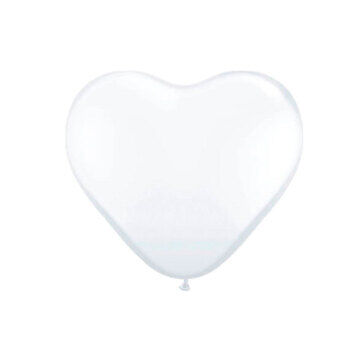 Heart Balloons - White, 8pcs.