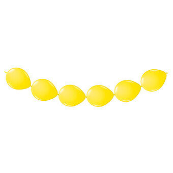 Yellow button balloons, 8pcs.