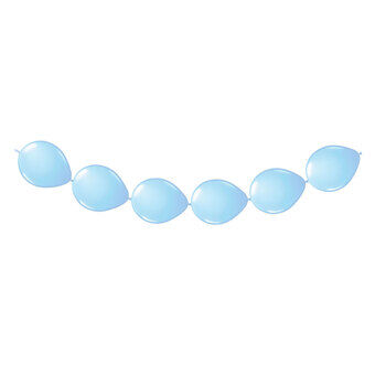 Light blue button balloons, 8pcs.